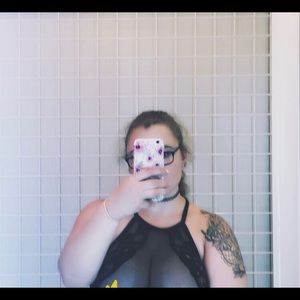 Torrid Black Stretchy Lace See Through Halter Bralette